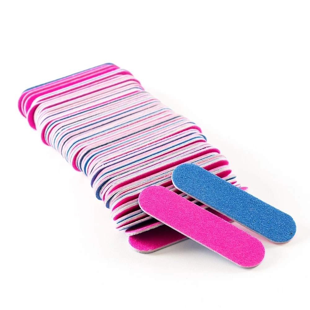 Wholesale cheap nail file double side Emery Board Baby Nail File 80 100180 240 Disposable Mini Nail File