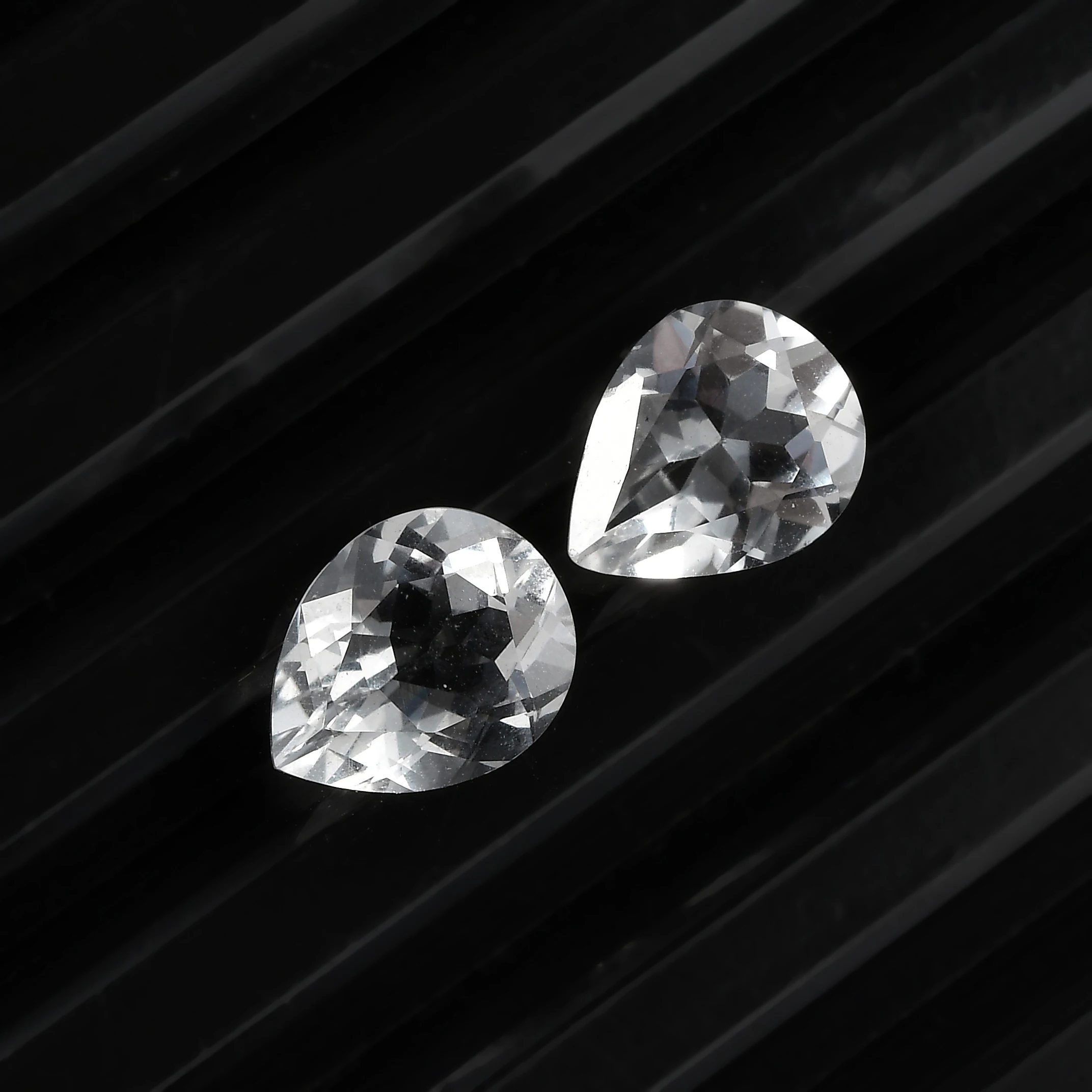 Natural 10x8mm White Topaz Faceted Pear Loose Gemstones Beautiful Fine Quality Handmade For Jewelry Making From Manufacturer