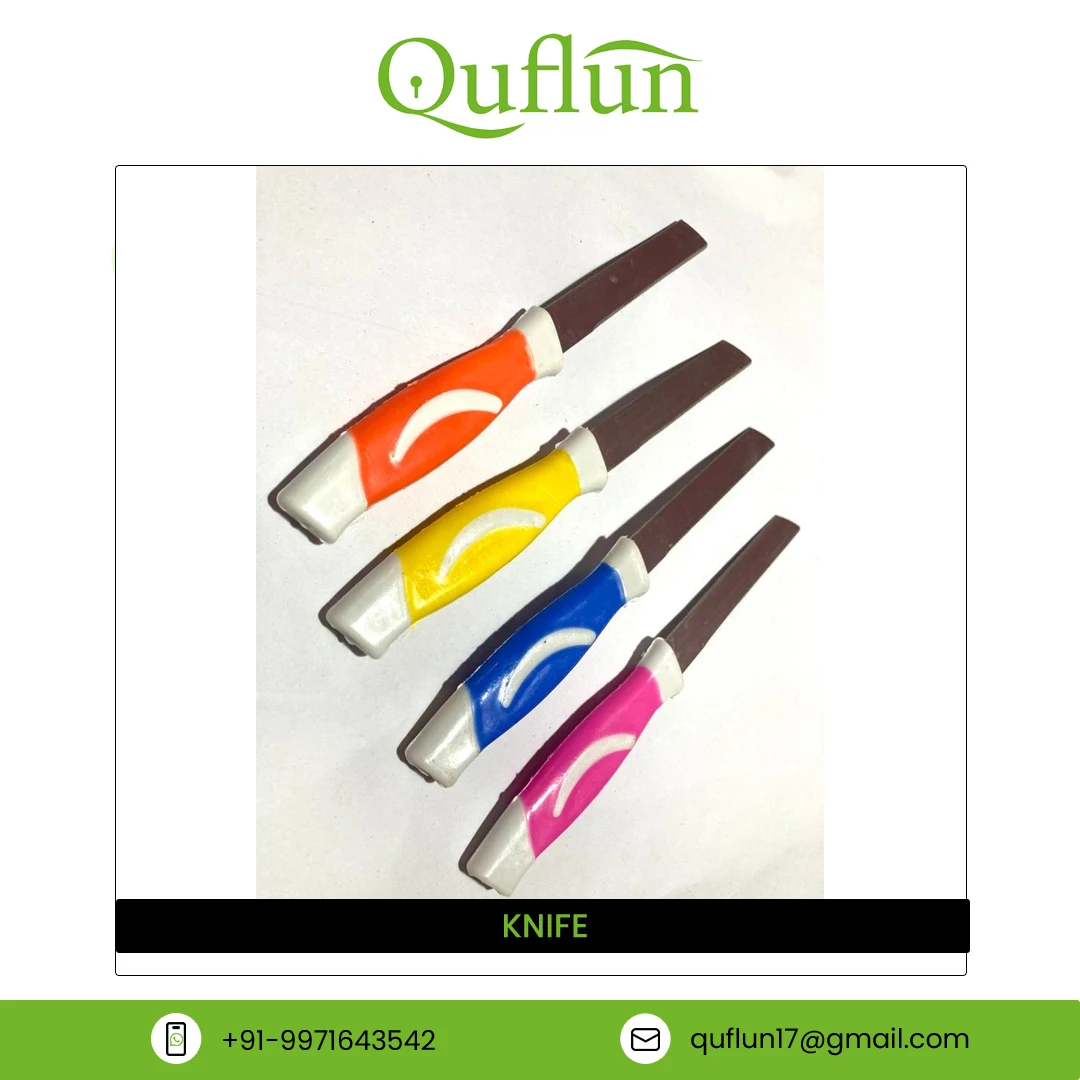 Made In India High Quality Knife Plastic Handle Material Stainless Steel Blade Kitchen Knives for Vegetable and Fruit Cutting