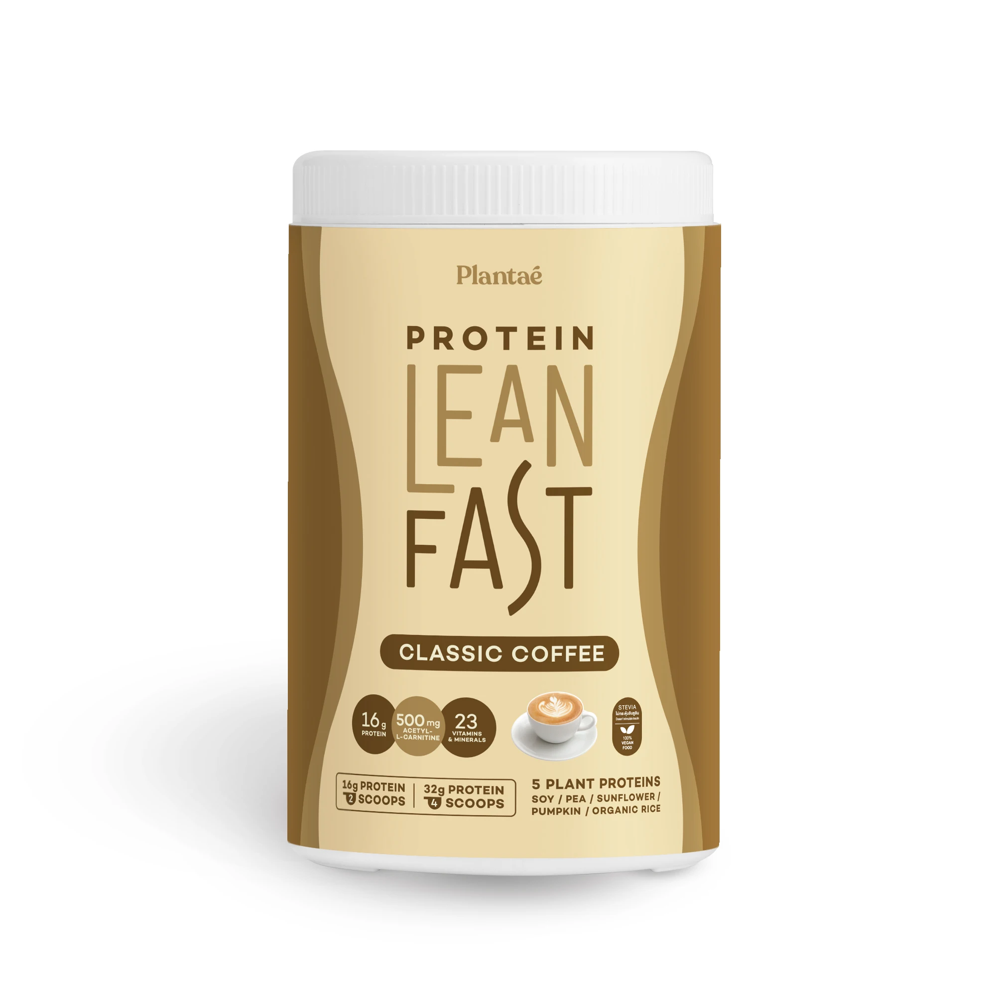 Новинка! Белок на основе растений LeanFast, классический Кофейный аромат, Ацетил L-карнитин и 23 витамина и минералы