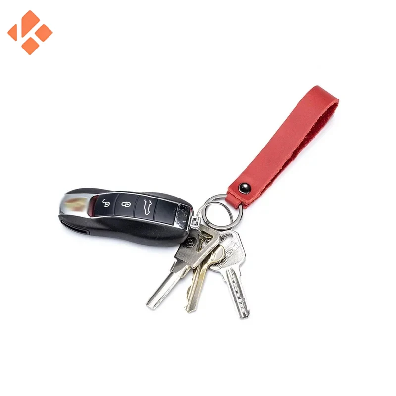 Wholesale Key chain Accessories Genuine Luxury Premium Leather Key Chain Custom Brand Logo Leather Key chain