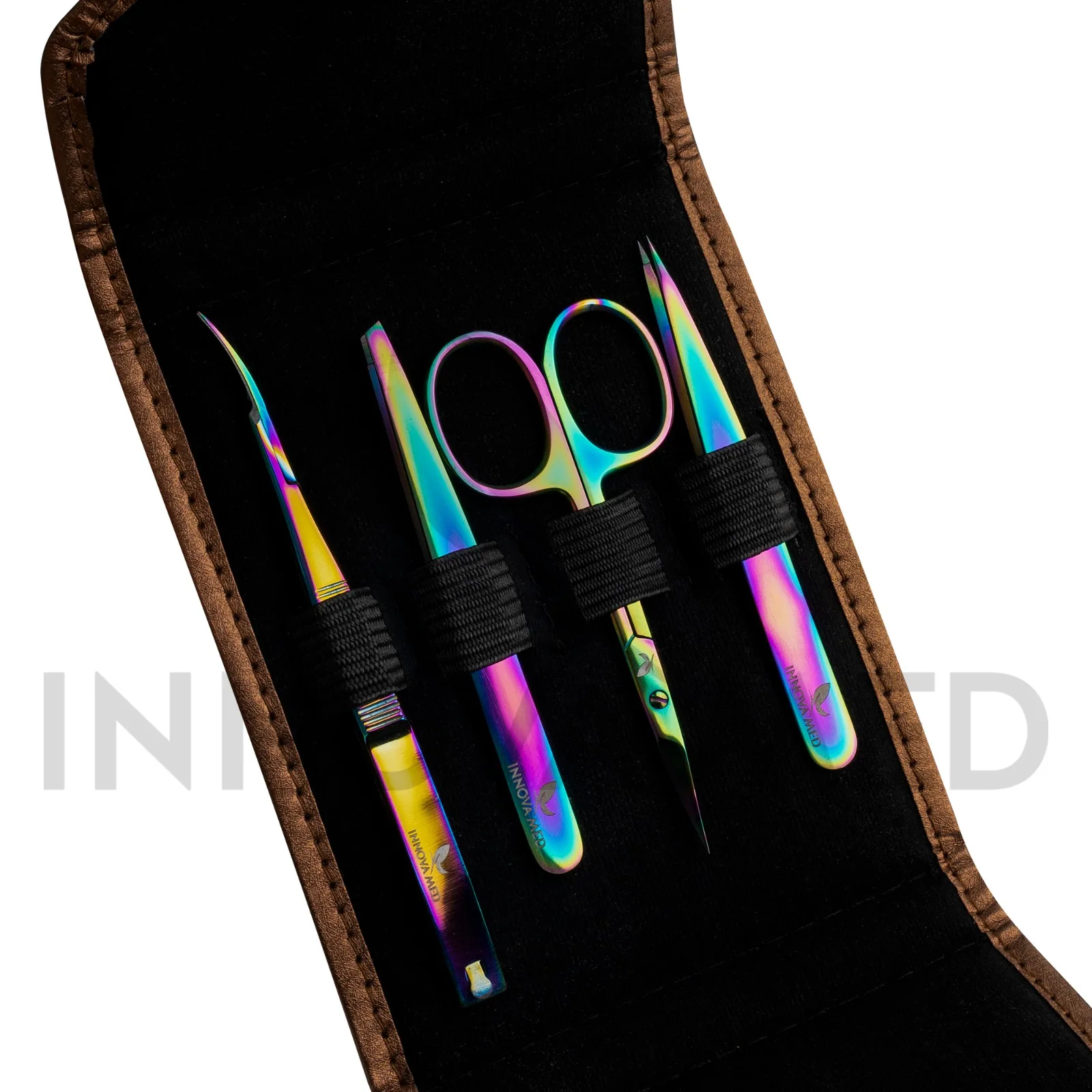 Rainbow Color Brow Tweezers Set High Precision Stainless Steel Eyebrow Tweezers for Facial Hair and Splinter Remover Kit