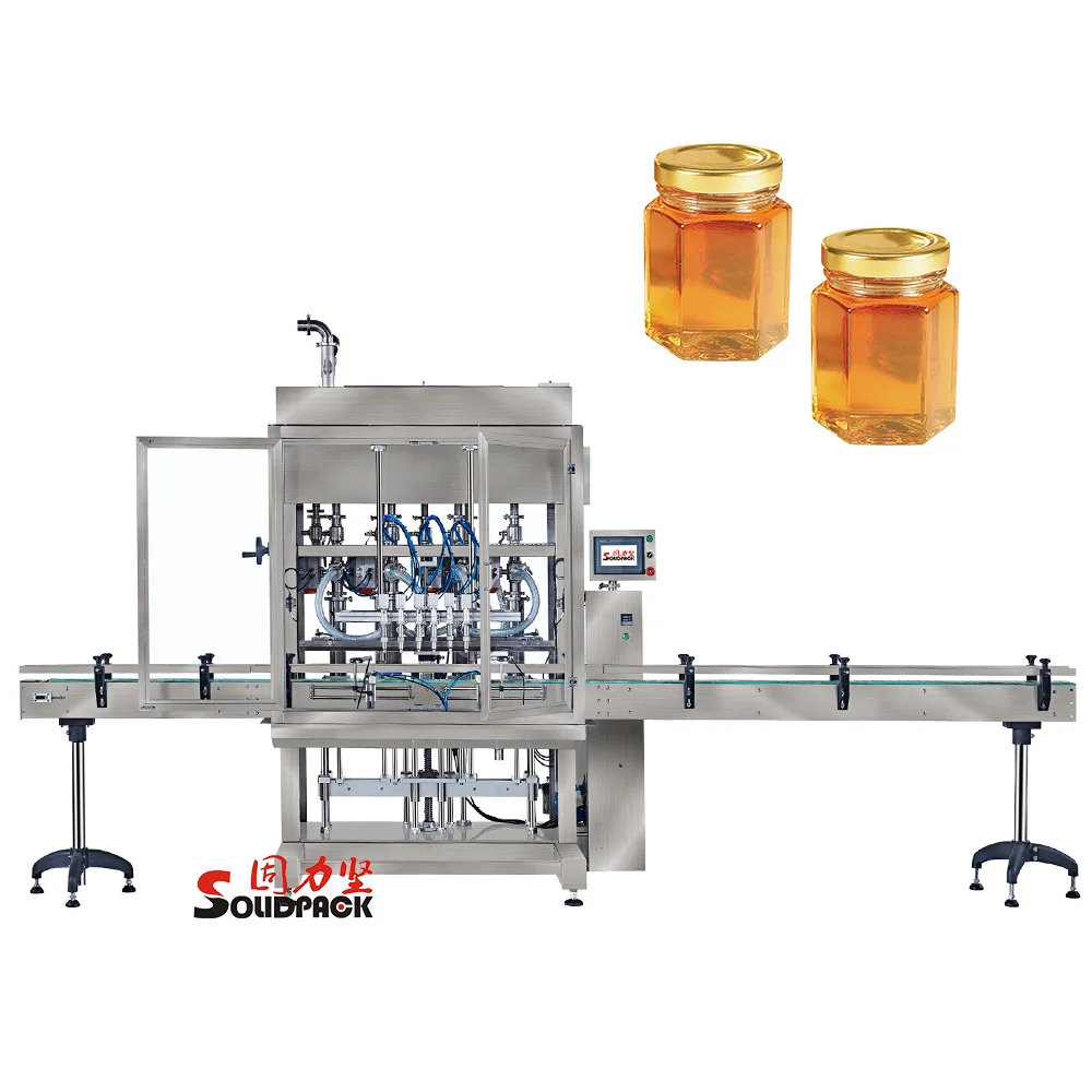 Solidpack 200kg capacity stainless steel piston pump honey filling machine screw