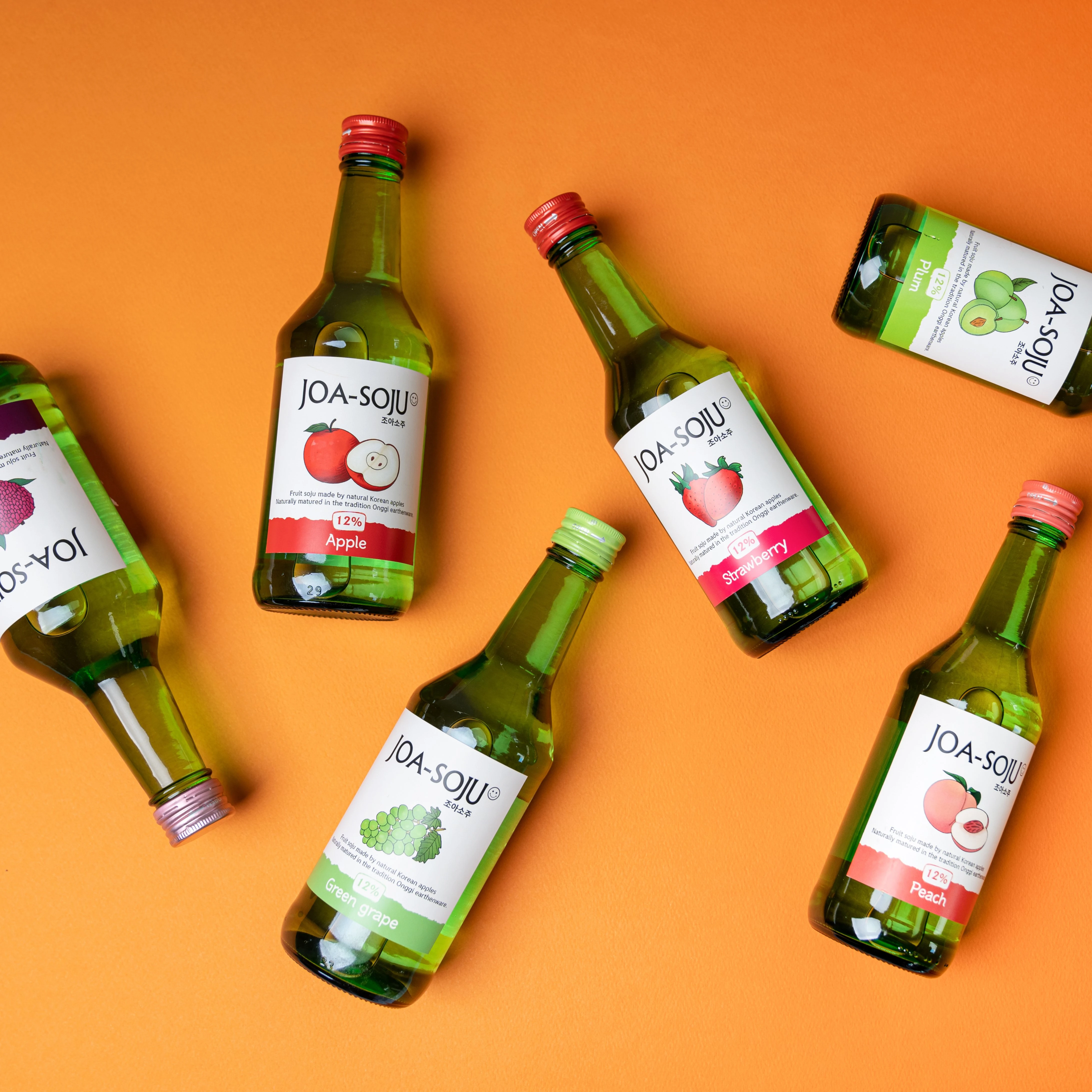 JoA Soju High quality SOJU Glass bottle 360ml ABV 12% high quality korean SOJU Apple flavor Wine Delicious flavor