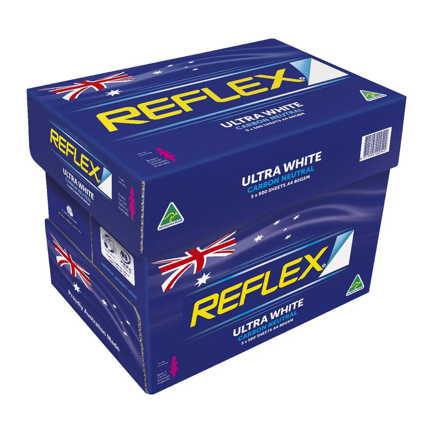 Reflex Ultra White A4 Copier Paper, Smooth Pulp Wood Copy Paper, Multi-Purpose Office Stationery High Quality Printing Paper