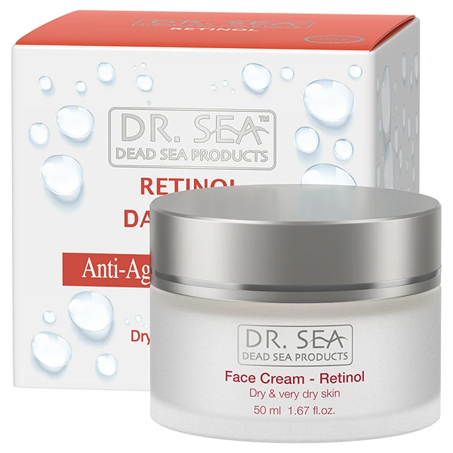 Face Day Cream for Dry and Very Dry Skin with Retinol by Dr. Sea - Improves Skin Complexion - Dead Sea Products Fast Delivery