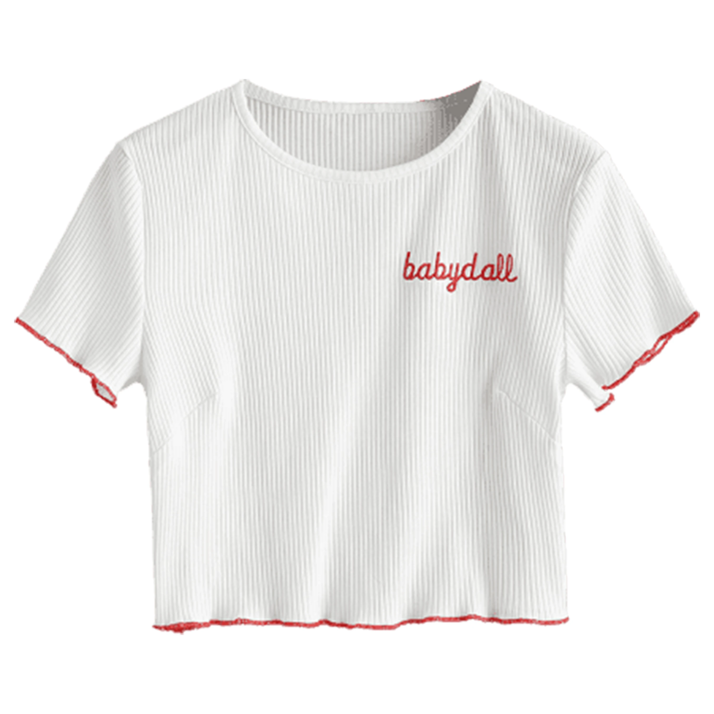 High quality latest good price women crops top t shirt for summer clothing hot styles girls tees wholesale woman fashion tops