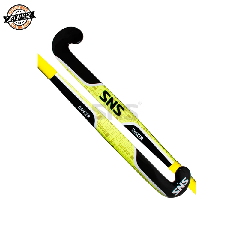 Premium PU Paint Finish 7-ply Laminated Blade and 3-ply Laminated Handle Wooden Field Hockey Stick from Indian Supplier