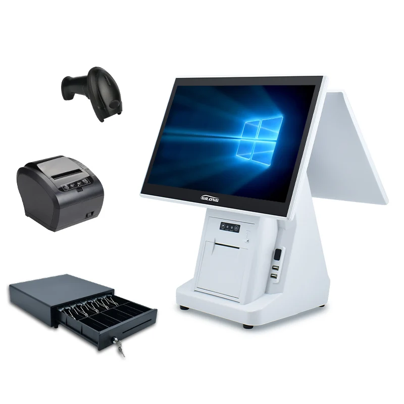 Durable POS Hardware HD Screen Receipt Printer Windows Cash Register for Catering Industry