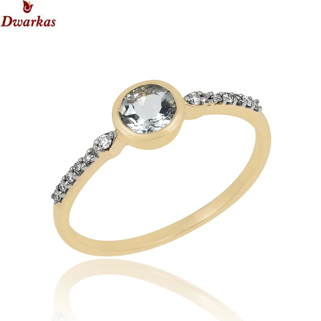 Высокое модное ювелирное изделие серебряное 925 14 К позолоченное элегантное натуральное Аква морское кольцо с драгоценным камнем высокого качества по заводской цене