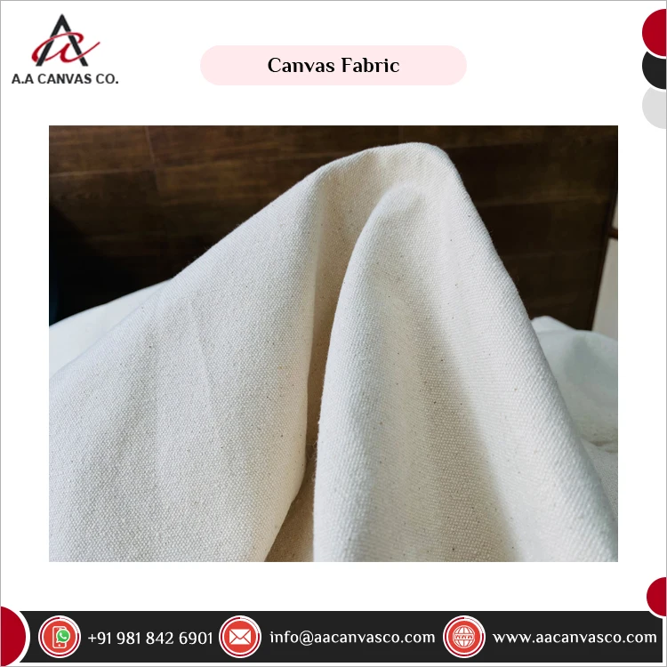 Wholesale Best Buy 10 Ounce Organic Cotton Canvas Fabric Premium Quality Recyclable Textile Raw Material from India Use Lining