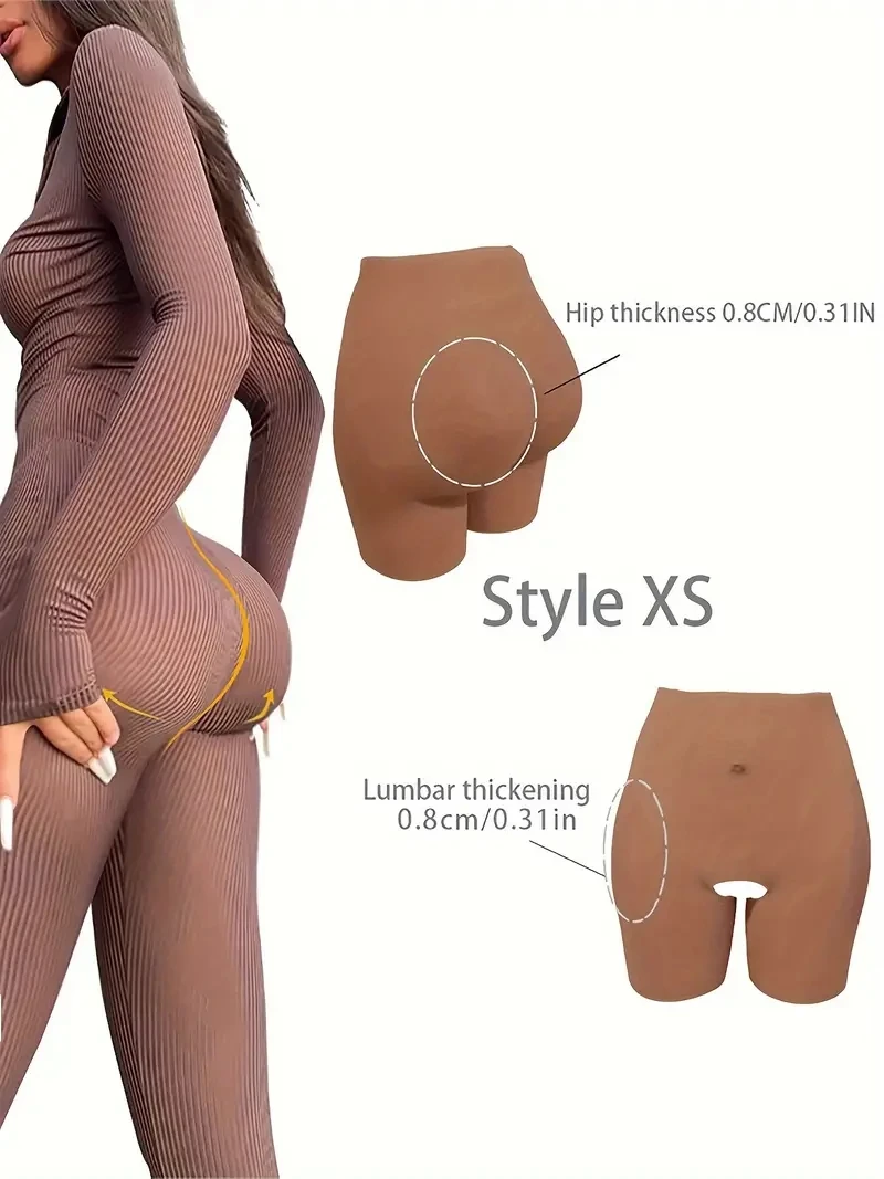 Silicone Pants Hip Enhancer Butt Lift Fade Hips for Women Suitable for Waist Circumference of 64CM-130CM, Thickness of 0.8CM