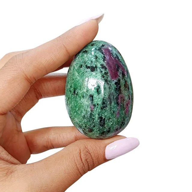 Wholesale Natural Semi-Precious Ruby Zoisite Quartz Egg Crystals High Quality Healing Gemstone Metaphysical Ball Pyramid Love