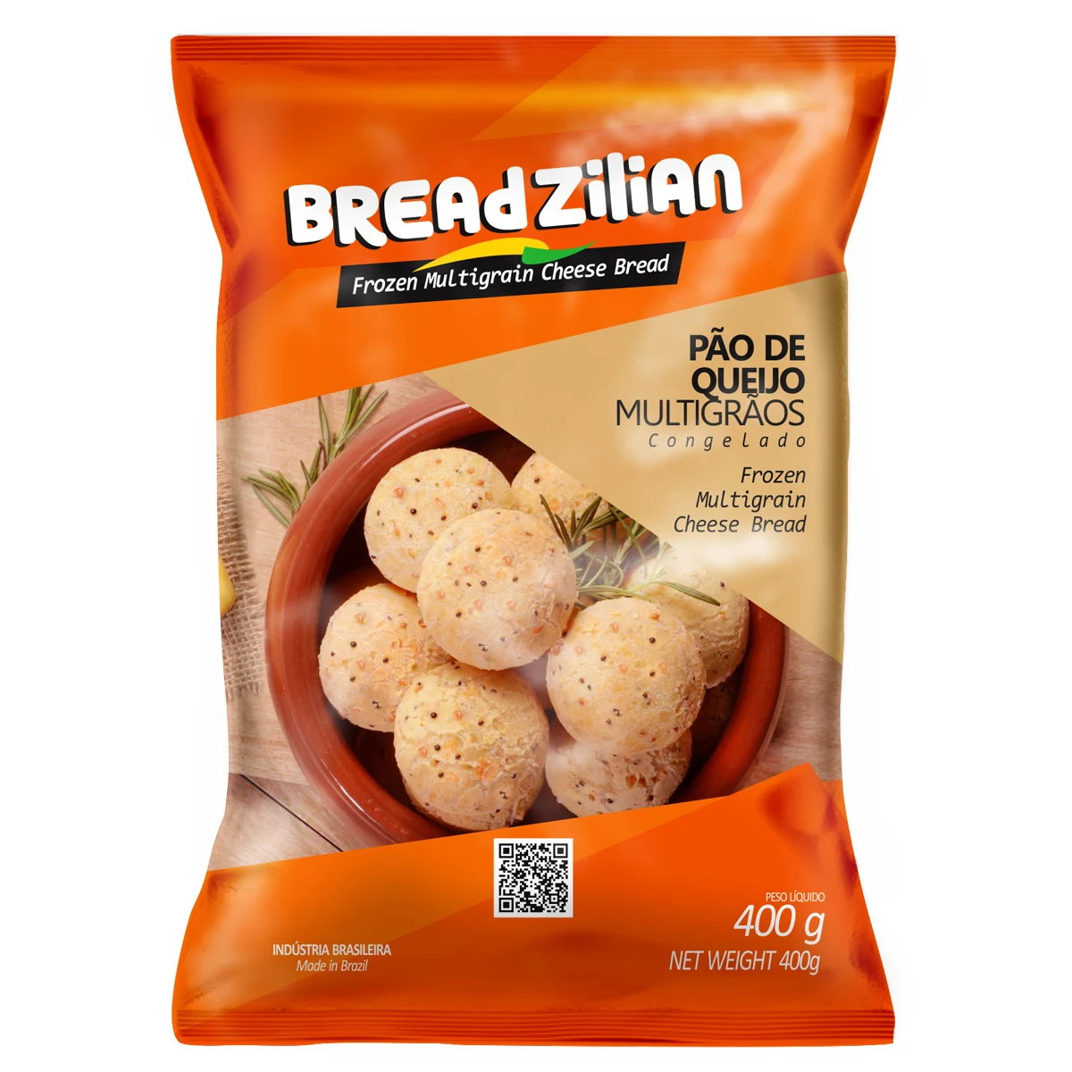 Multigrain Cheese Bread With Chia Seed White Quinoa Black Quinoa Breadzilian Traditional Snack Made in Brazil 400gr Pack