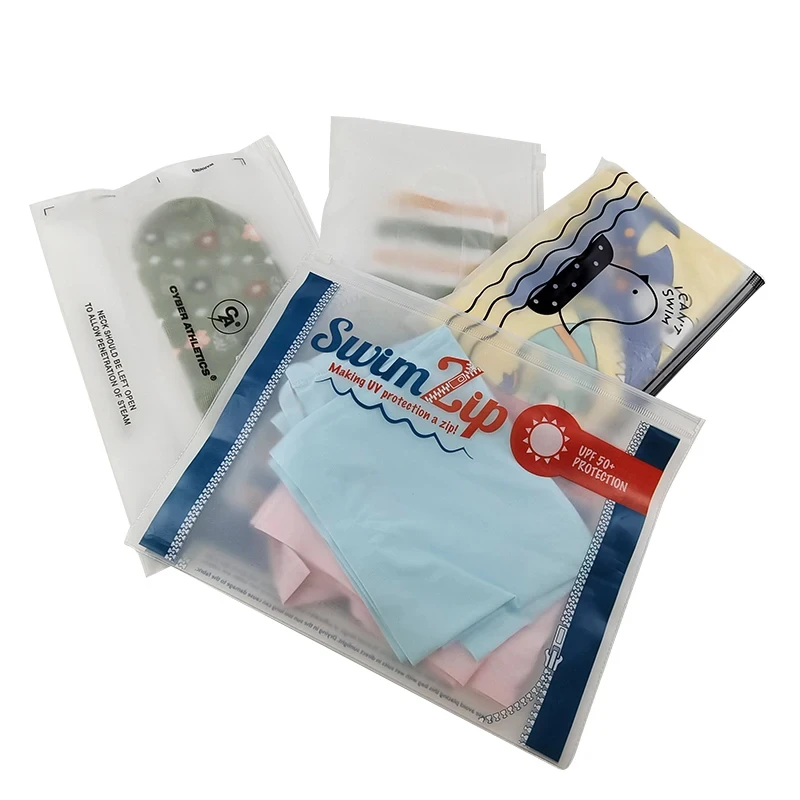Biodegradable Frosted Matte Ziplock Bag Resealable Waterproof EVA CPE PVC Towel Dress T-shirt Clothes Packaging Bags