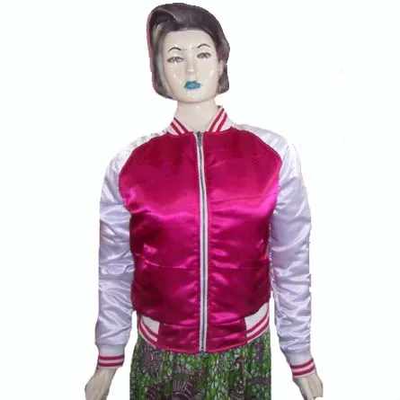 Ladies Hot Pink Varsity Jackets, Women Baseball Jackets, Girls Varsity Jackets