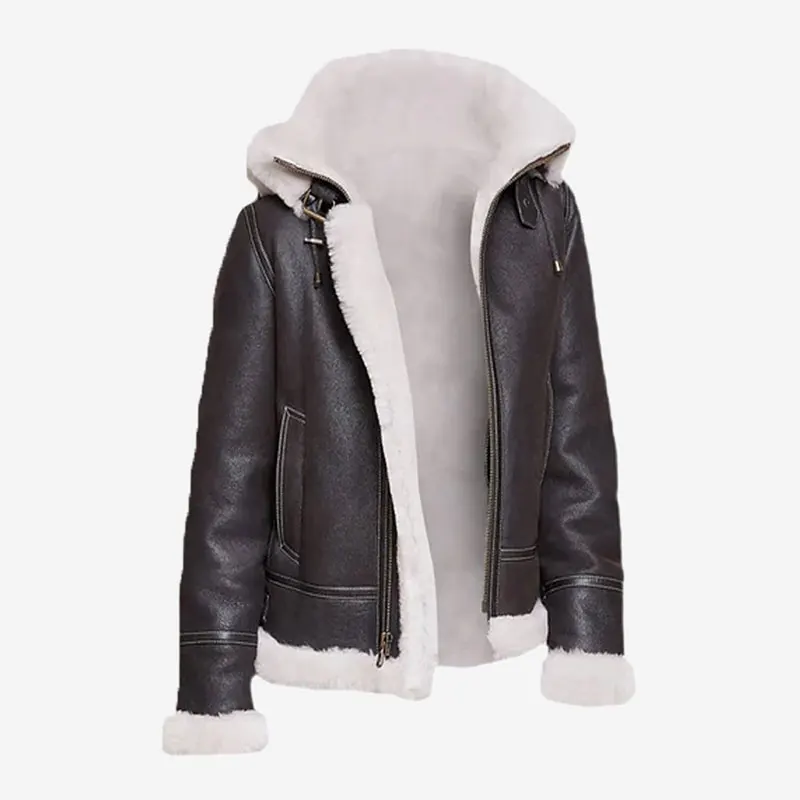 Winter Fur Collar Original Mens Leather Bomber Jacket Pu Jacket Faux Fur Collar Coats