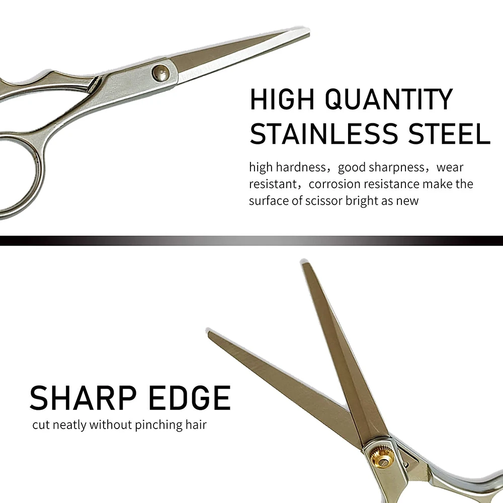 Super Cut Barber Hair Scissors With Durable Sharp Blades Mirror Finish Gold Screw Salon Hairdressing Scissors