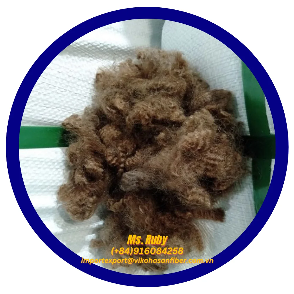 Factory Price 7D HS Brown Hollow Siliconized GRS Fiber PSF Synthetic fiber for filling toy pillow cushion quilt sofa furniture