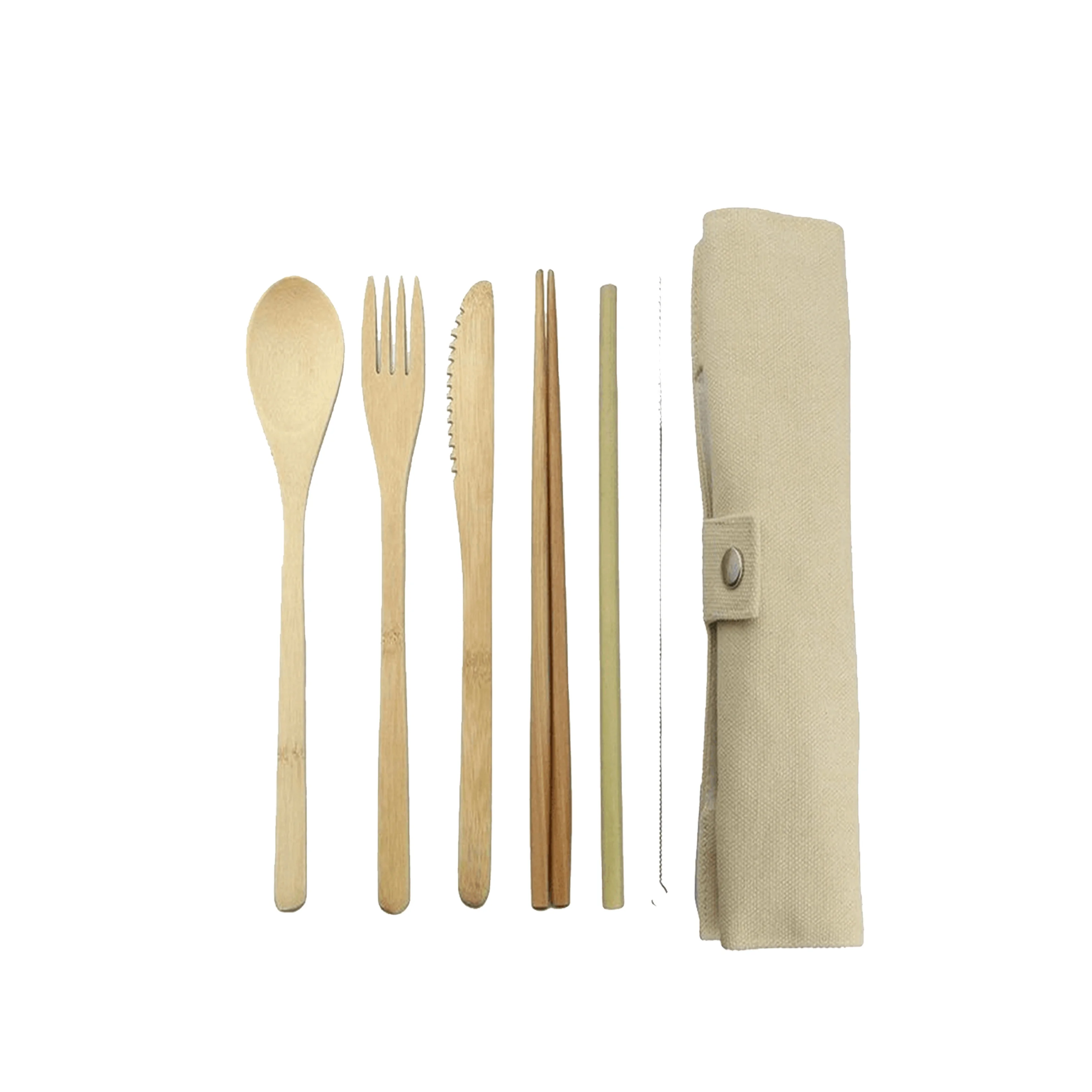 Amazon hot selling Birch wooden spoons, Forks, and knives reusable Biodegradable tableware flatware
