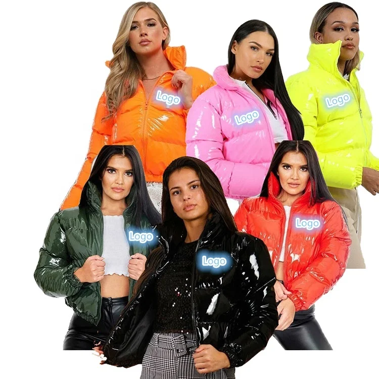 Custom logo puff down bubble coat women down jacket winter thick casual down jacket ladies down puffer jacket bubble coats