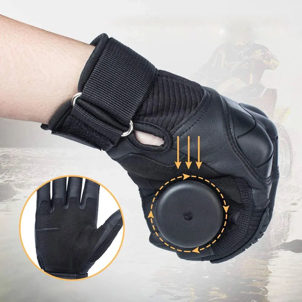 Customized 100% Genuine Cowhide Leather Motorcycle Gloves / New Arrival Men Fashionable Plus Size Motorbike Gloves