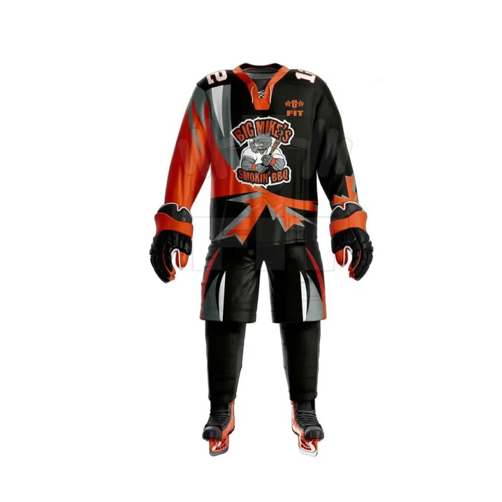 Men Ice Hockey Jersey Quick Dry Adult Sports Wear Ice Hockey Uniform Oem Polyester Made Ice Hockey Uniform