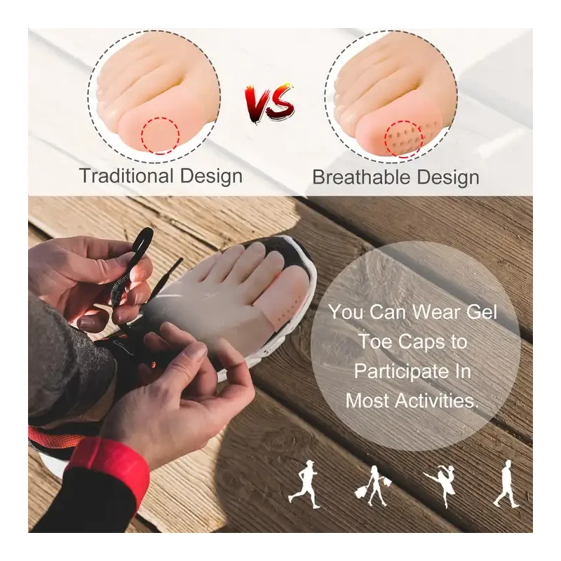 Big Toe Protector Breathable Gel Toe separator For Sneakers High Heel Casual Shoes Breathable Silicone Toe Sleeve