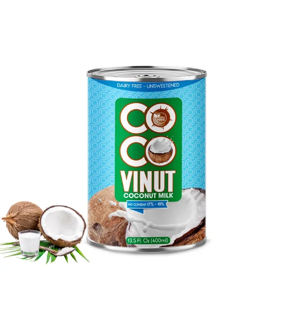 13.5 Fl. oz Vinut Coconut Milk for Cooking (Fat Content 17%-19%) Services OEM  Suppliers Vietnam