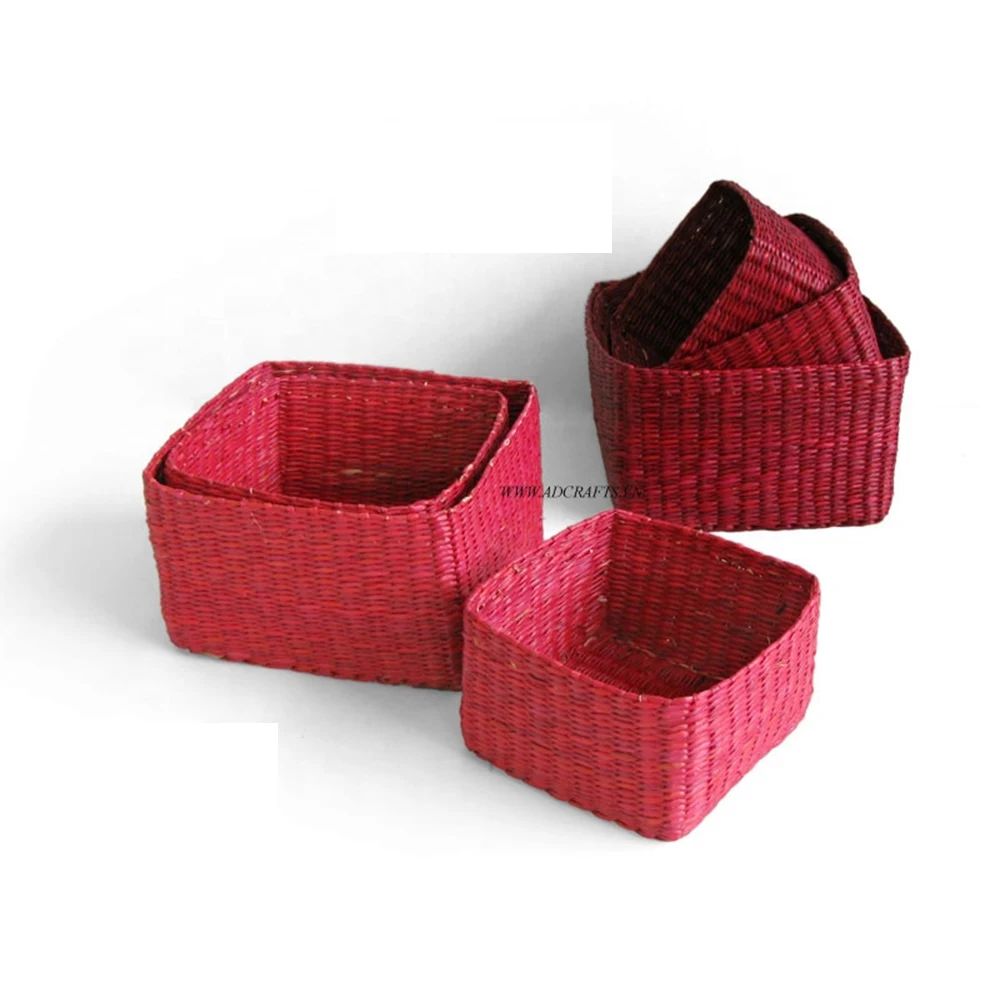 Factory Prices Multipurpose Large Hand Woven Storage Baskets For Home Decorative For Export In Bulk