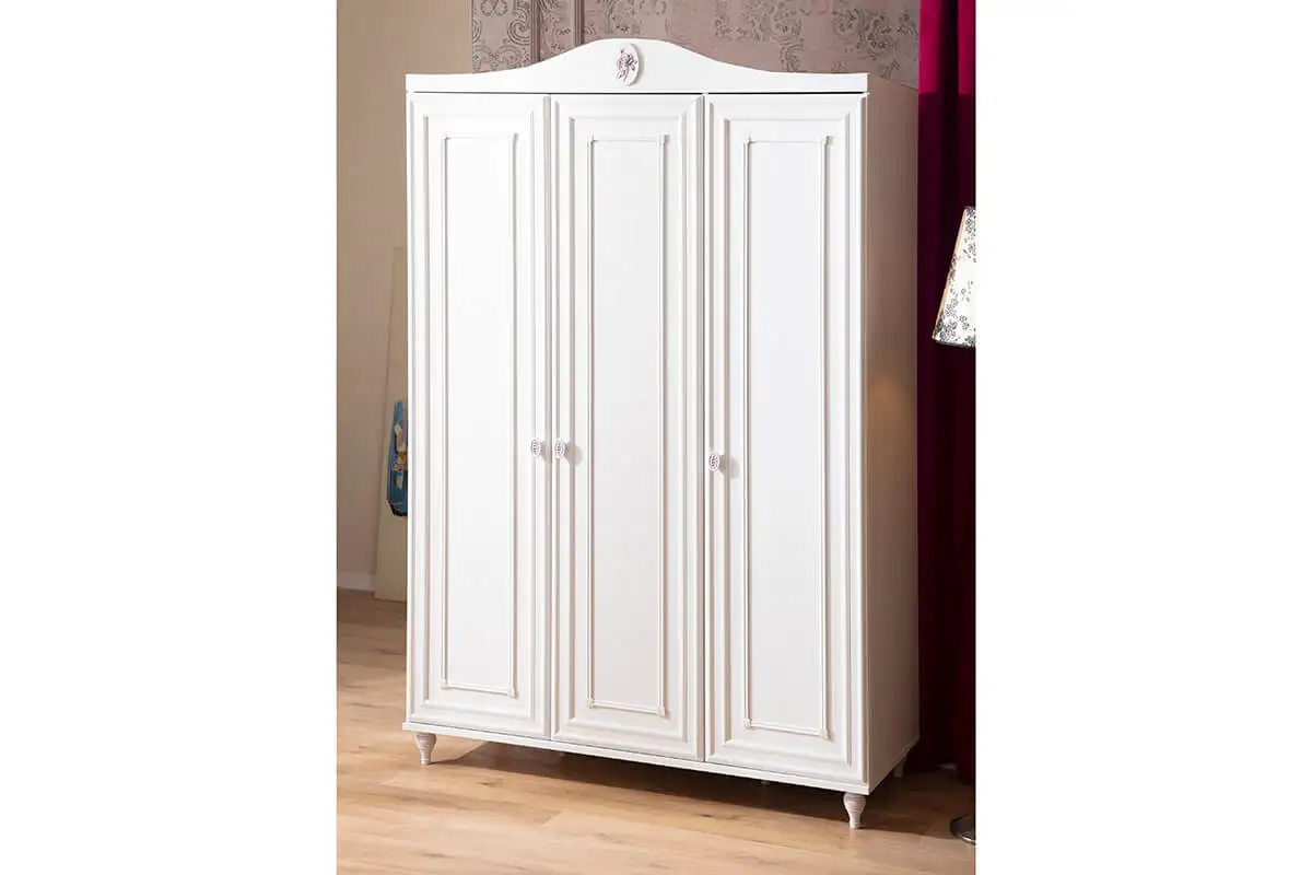 Economic Cheap Kid Teen Bedroom Furniture Set Natural Modern Functional Hygienic Wardrobe Study Desk (ider Bianca)