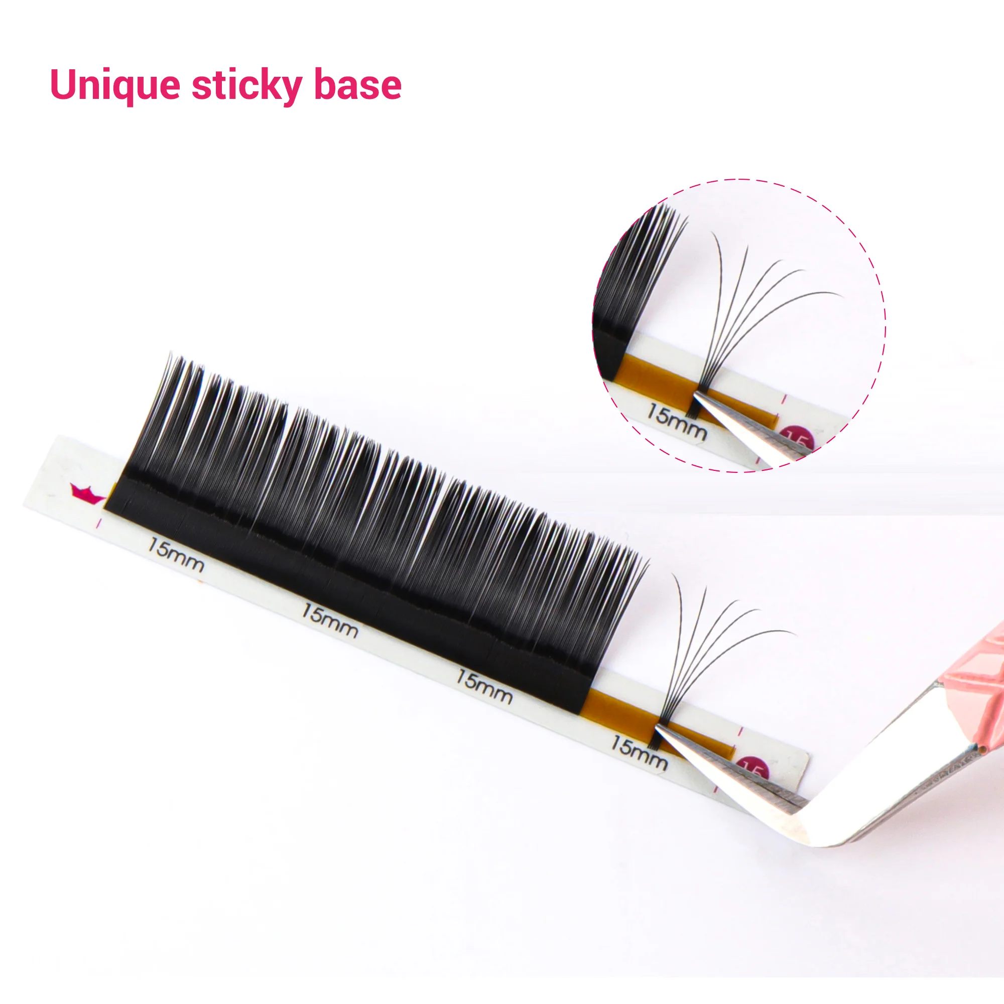 Korean PBT black matte private case eyelash extensions mega volume mink lashes supplies easy fan eyelash extensions 20 rows