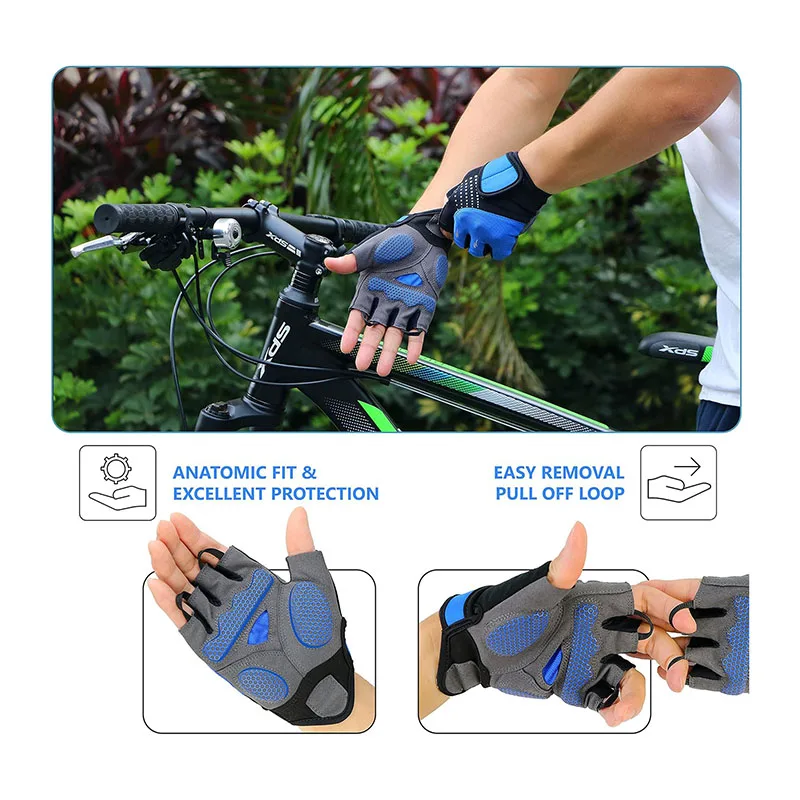 Unisex Screen Touch Friendly Cycling Gloves High Impact Anti-Slip Waterproof Leather Pads for Outdoor Sports OEM Available