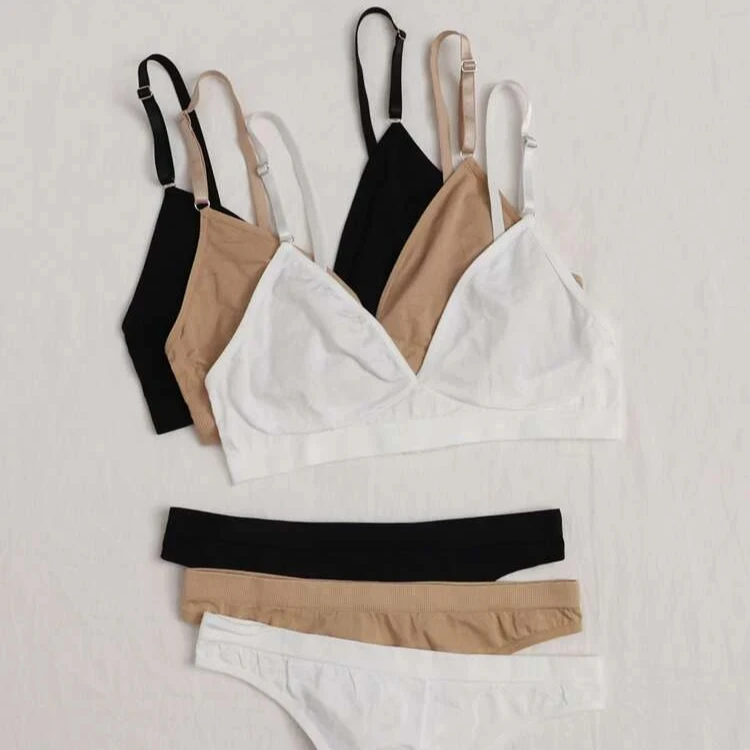 Regular wear Bra Panty Set Comfortable Clothing Womens Underwears High Quality New Fashion Bra and Brief Set Ladies Workout Set