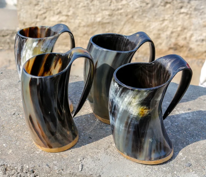 Standard Quality Latest Design Multicolour Horn Mug and Viking Mug at Wholesale Price for Export from India
