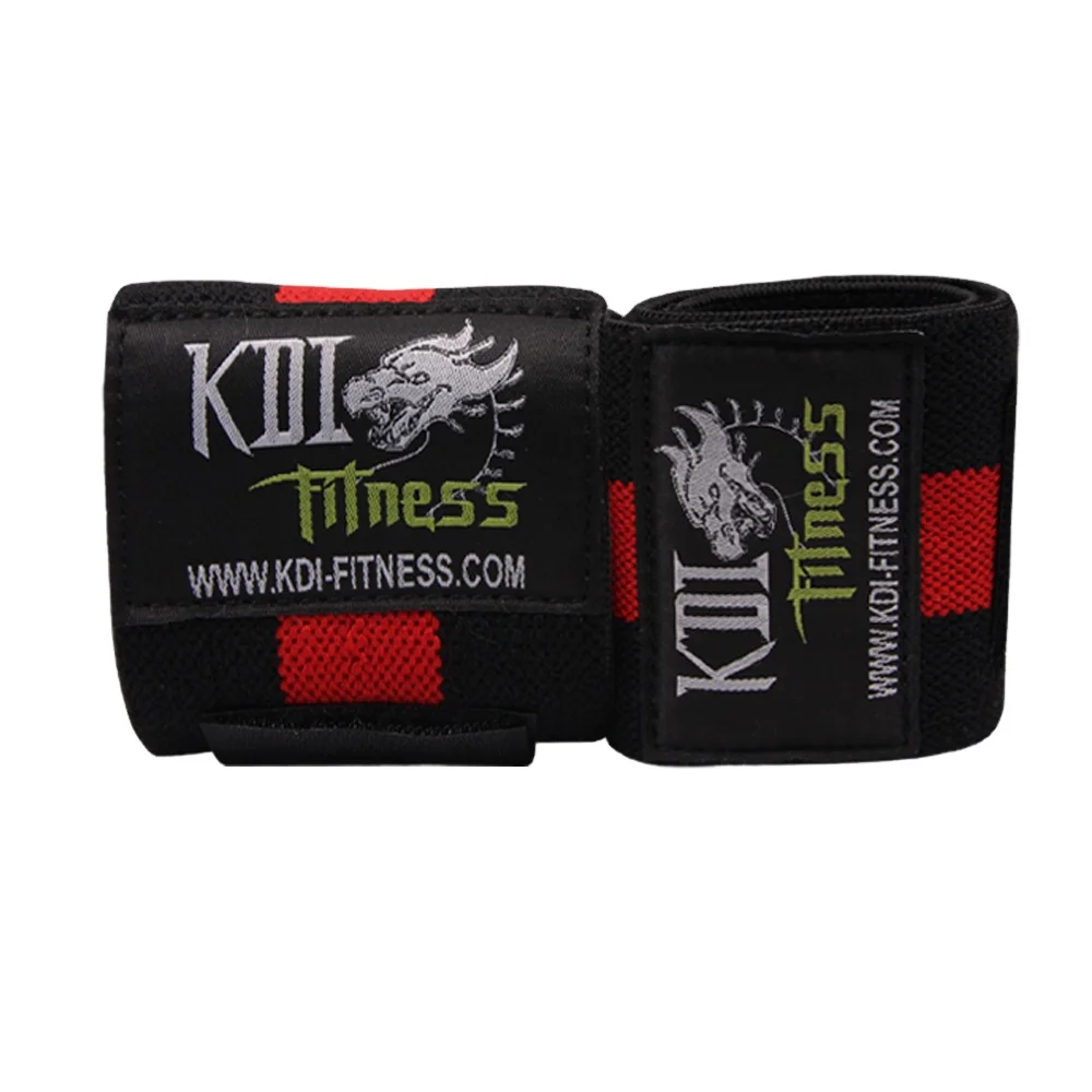 Wrist Wraps Weight Lifting Straps Customized Design / Logo Gym Wraps Black Red 2023