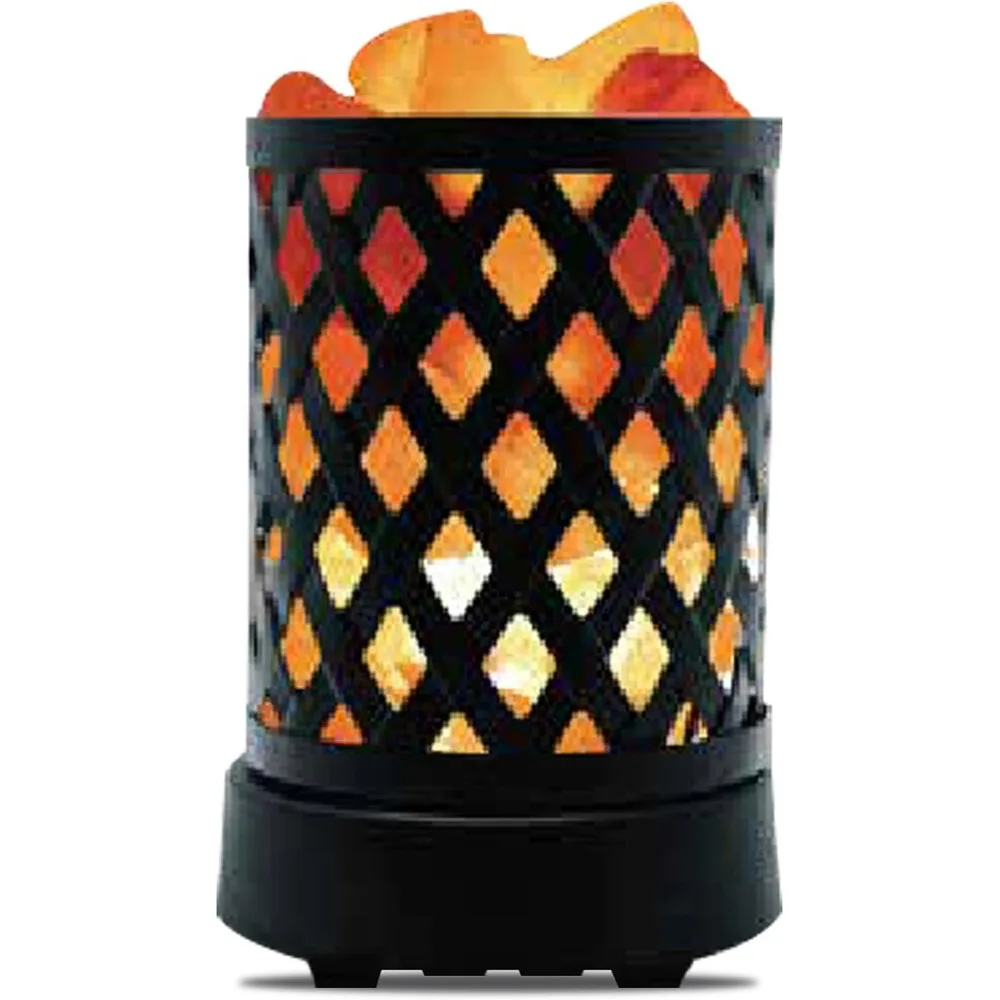 Top Selling Pakistani Himalayan Glow Lattice Style USB Multi Color Night Light with Pink Salt Chunks Salt Lamp Bulb