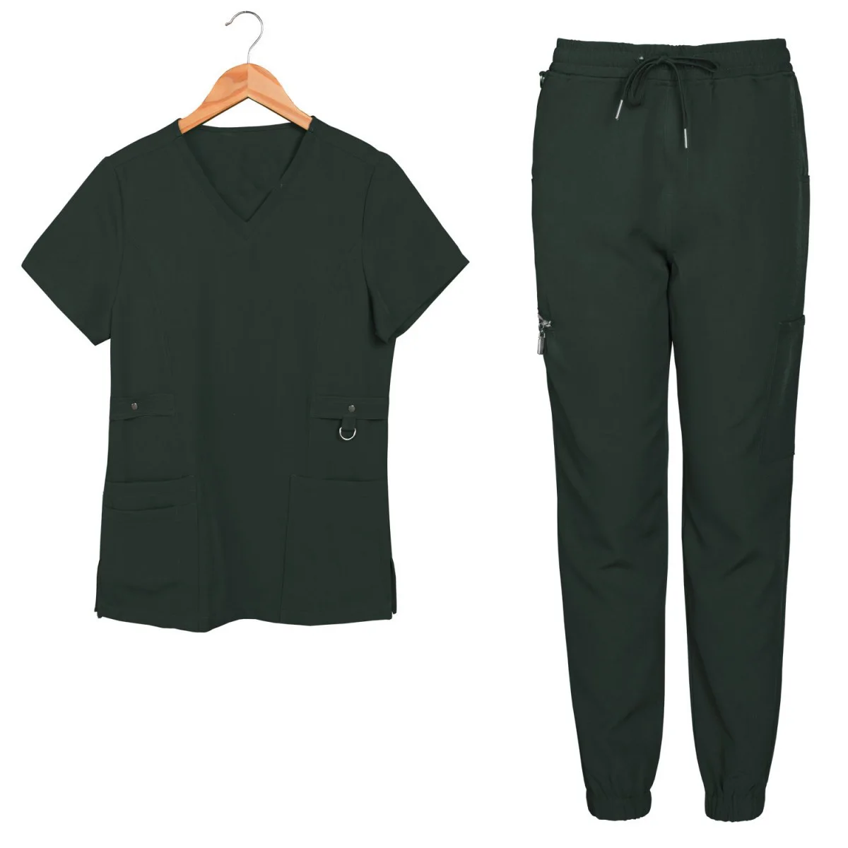 Casual Nurse Uniform White Color Nursing Scrub Women Uniform Pet Clinic Pocket Protection Doctor Work Clothing Hospital Uniform