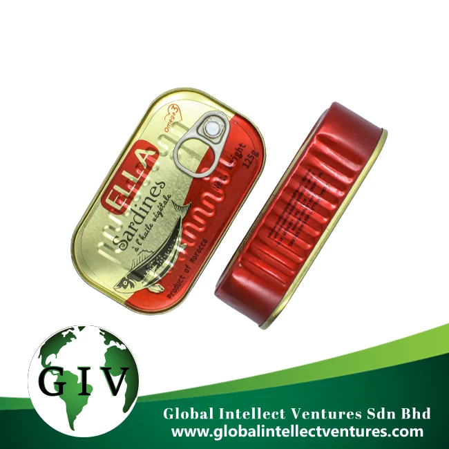 ELLA High canned Quality Sardines from Morocco with vegetable oil tin Weight125g, wholesale price