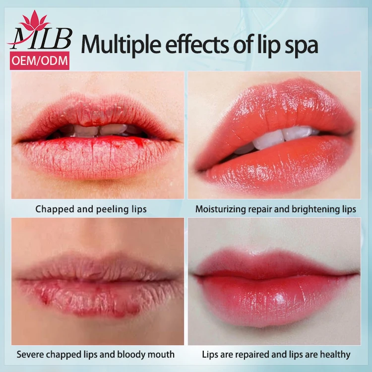 Custom Logo Lip Mask Beauty Natural Organic Sleeping Lipmask  Moisturizer Pink Lip Masks