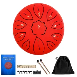 6inch 8note Steel Tongue drum percussion-instrument Handpan with carrying bag and mallets