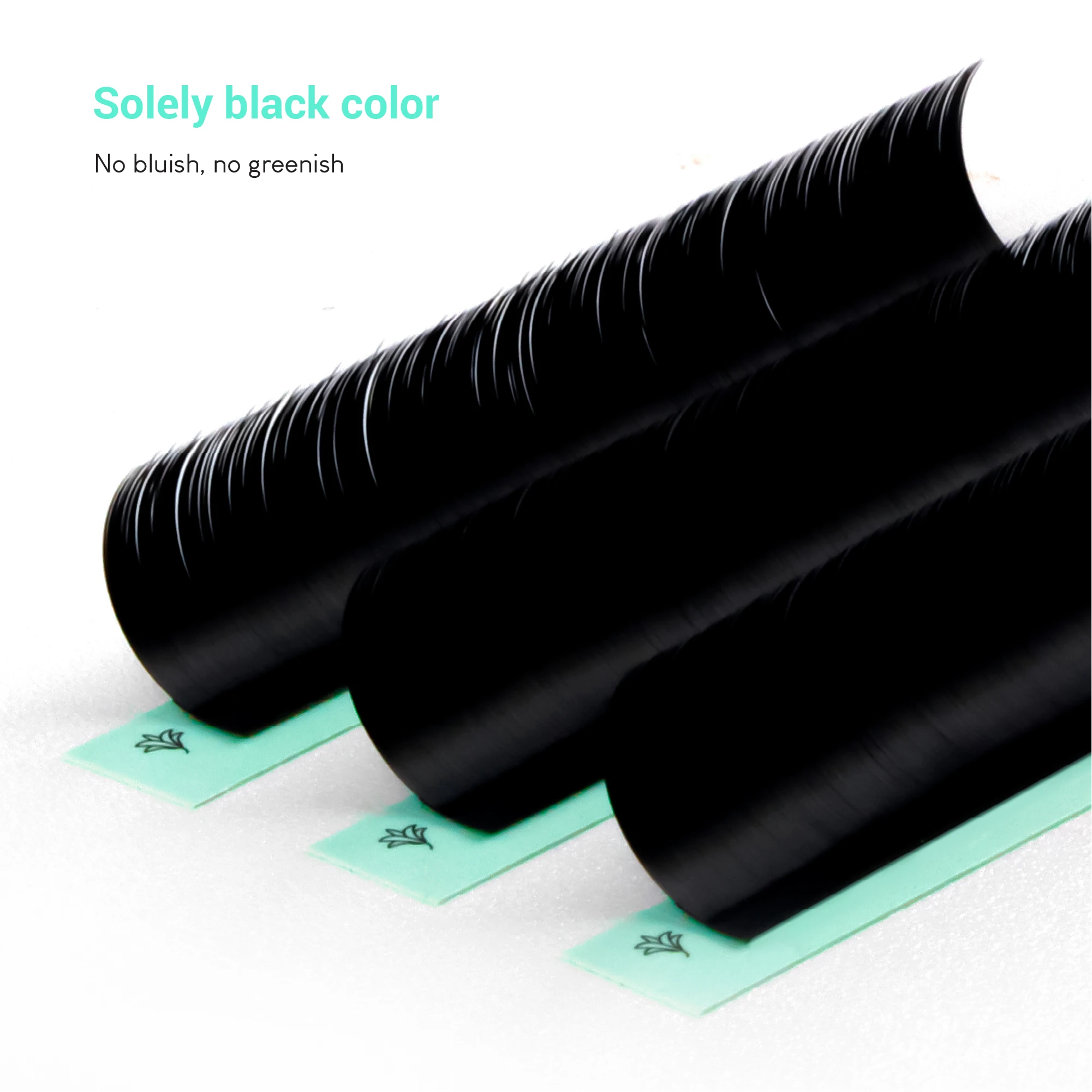 Top quality handmade lash extensions soft oil-free dark black flat base high quality Korean PBT fiber lash box wholesale
