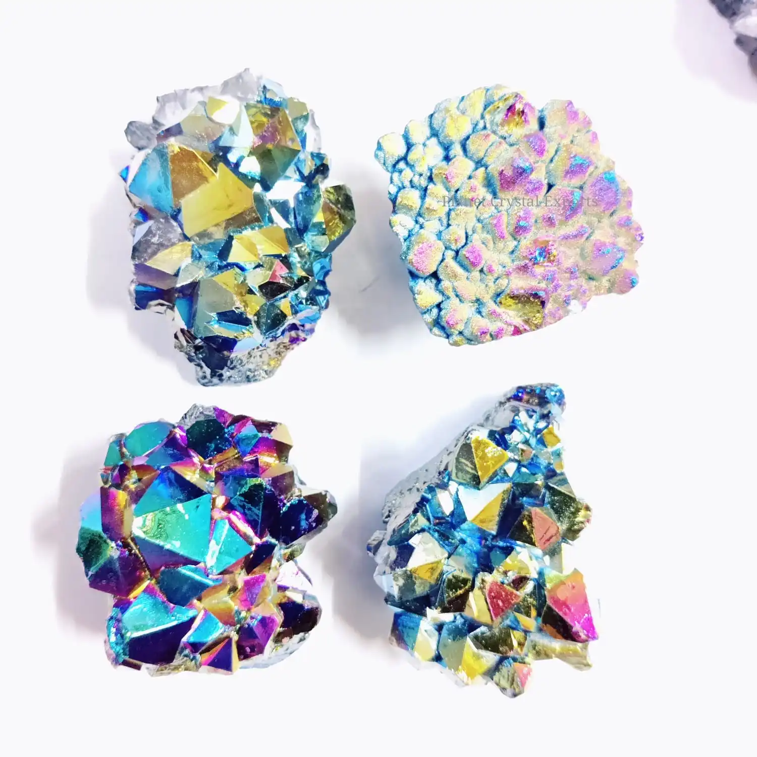 Wholesale Titanium Angel Aura Coated Cluster Beautiful Aura Coated Cluster For Healing Decoration Buy From PLANET CRYSTAL EXPORT