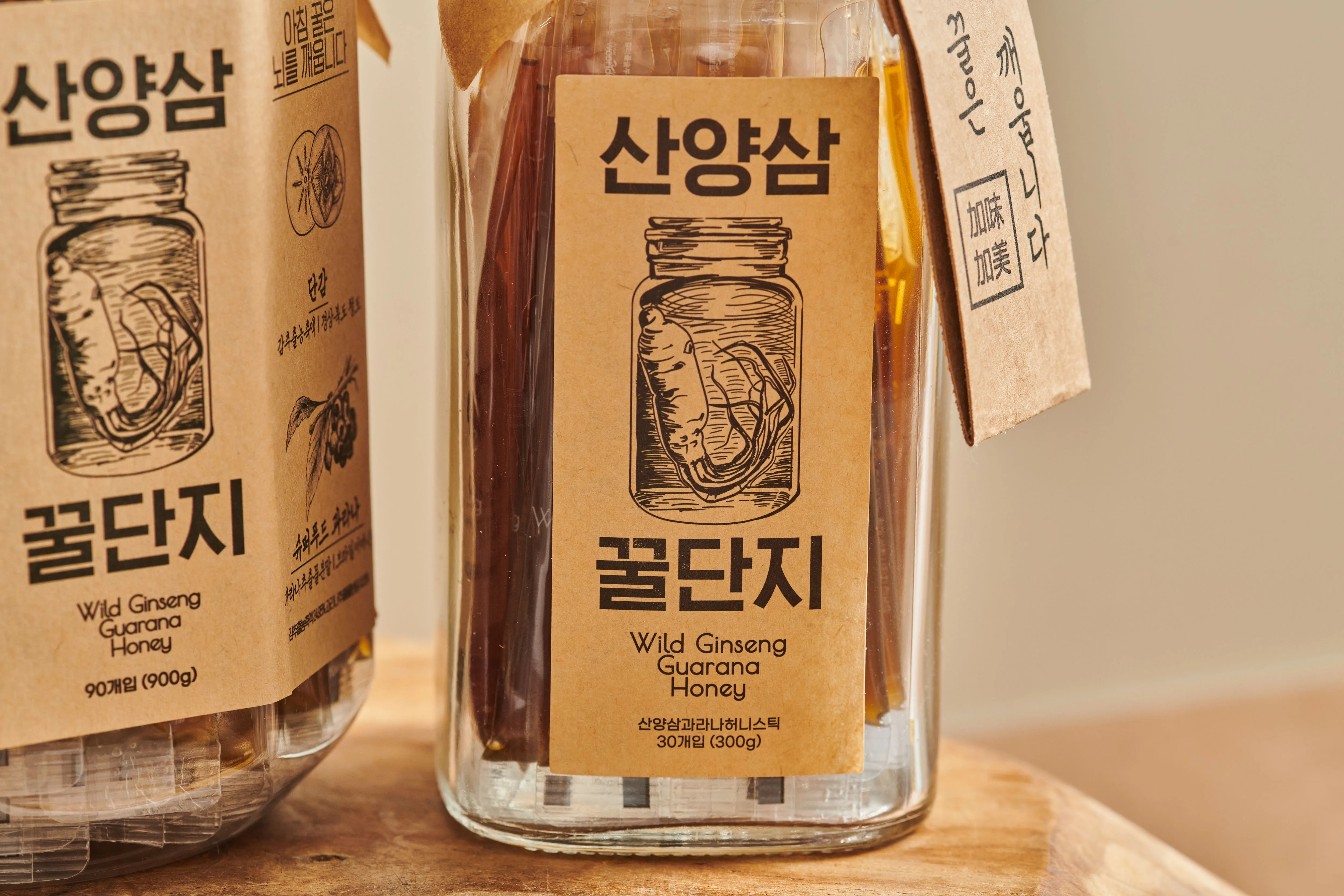 Korean Health Food Organic Freeze Drying Wood Cultivated Wild Ginseng Extracts Guarana Persimmon Honey 10gx90