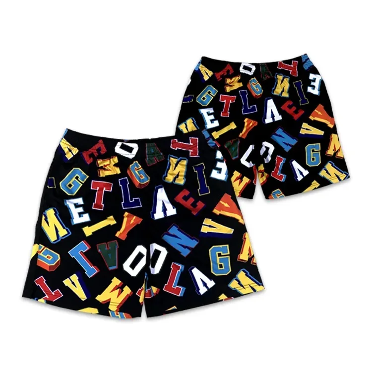 Wholesale Supplier High Quality Printed Mesh Gym Shorts Custom Logo Men Blank breathable Sublimation basketball Mesh Shorts
