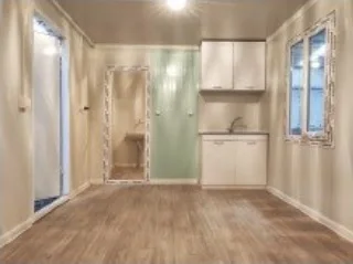 EMPTY CONTAINER HOUSE PREFAB HOUSES 1 ENTRANCE DOOR 2 WINDOWS MK1003 SANDWICH PANEL STRONG MATERIAL