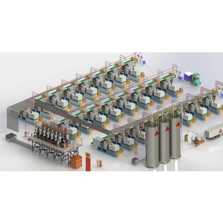 injection molding central feeding system for plastic pipe extruder blow molding