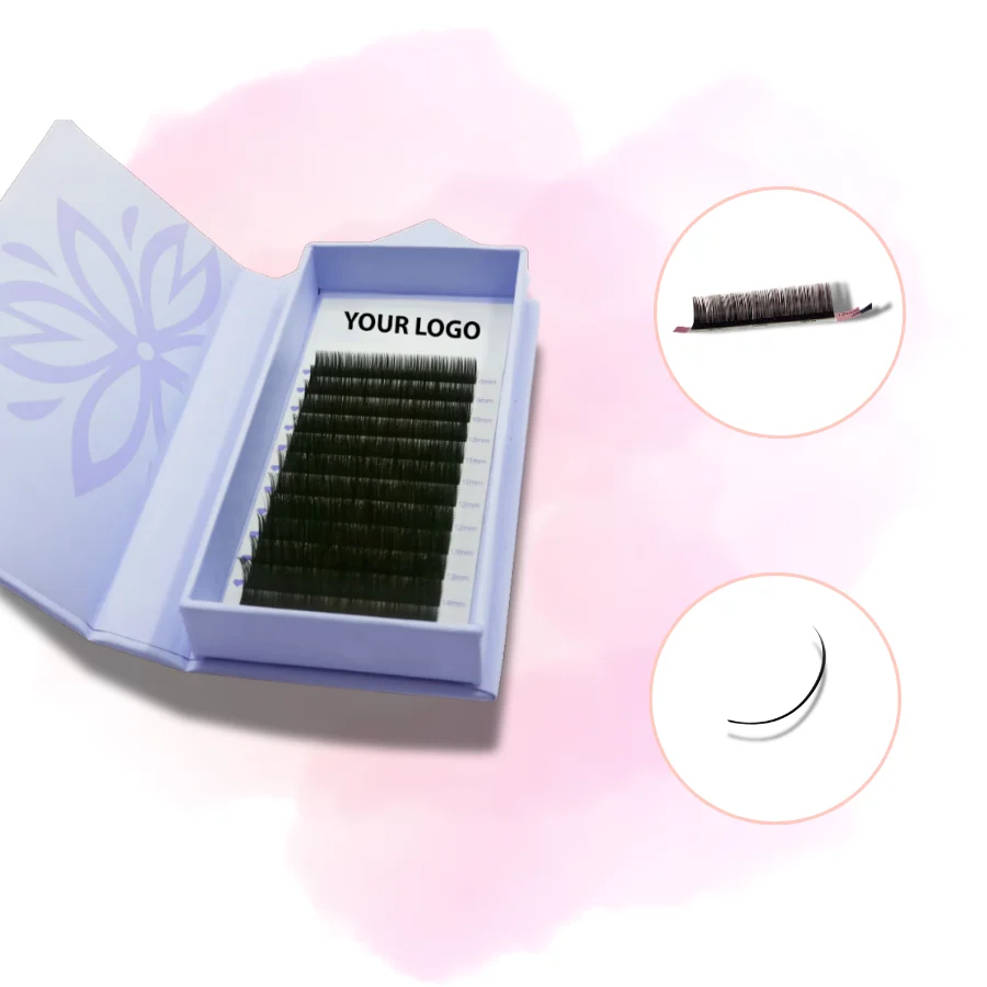 Most Popular Premium 0.03 0.16mm Individual Faux Mink Eyelash Extension Private Label Classic Lash Extensions