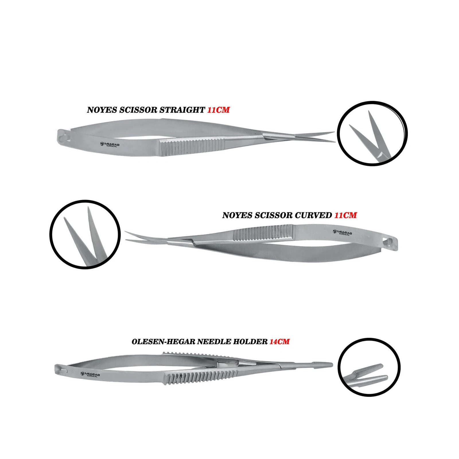 HOT SALE MEERAB Dental Micro Oral Surgery Gum Cutting Noyes Scissors Needle Holder Castroveijo ISO CE APPROVED