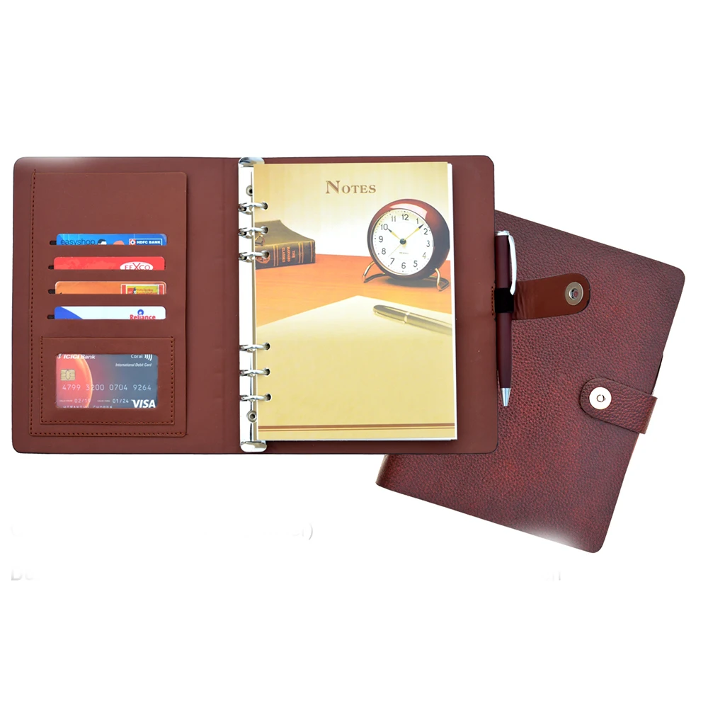 Executive Notepad Notebook Undated Organiser with pen and USB Metal Drive Case  memory chip 8 /16/32GB Notebook With Usb Drive